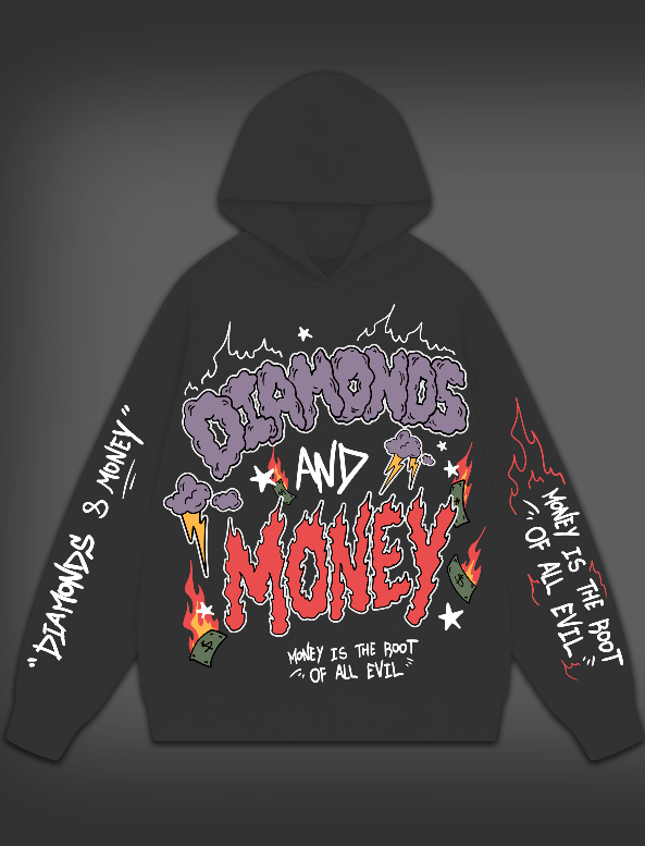 Diamonds Money Black Hoodie